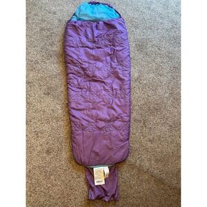 Kelty Little Dipper 40 Degree Kids Sleeping Bag Purple Blue 25x60 Right Zipper
